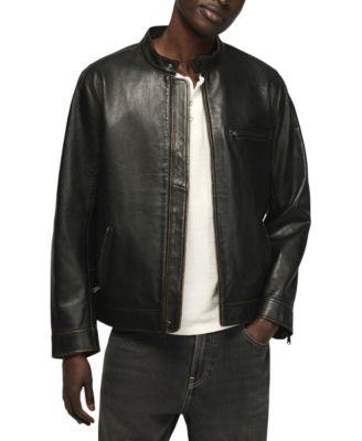 Lucky Brand мужская кожаная куртка Moto Bonneville из кожи полного зерна