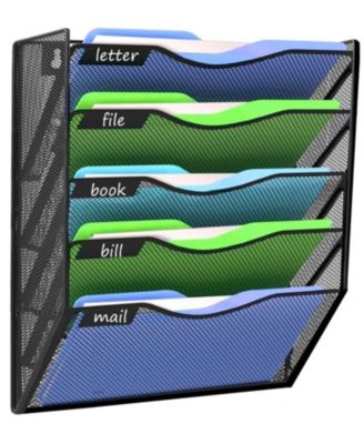 Four Candies Wall File Organizer Metal Hanging Wall Mounted Holder For Home Office