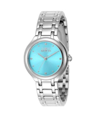 Женские наручные часы Invicta Wildflower с кварцевым механизмом, бирюзовым циферблатом Tiffany Blue, нержавеющая сталь, водонепроницаемые, 32 мм