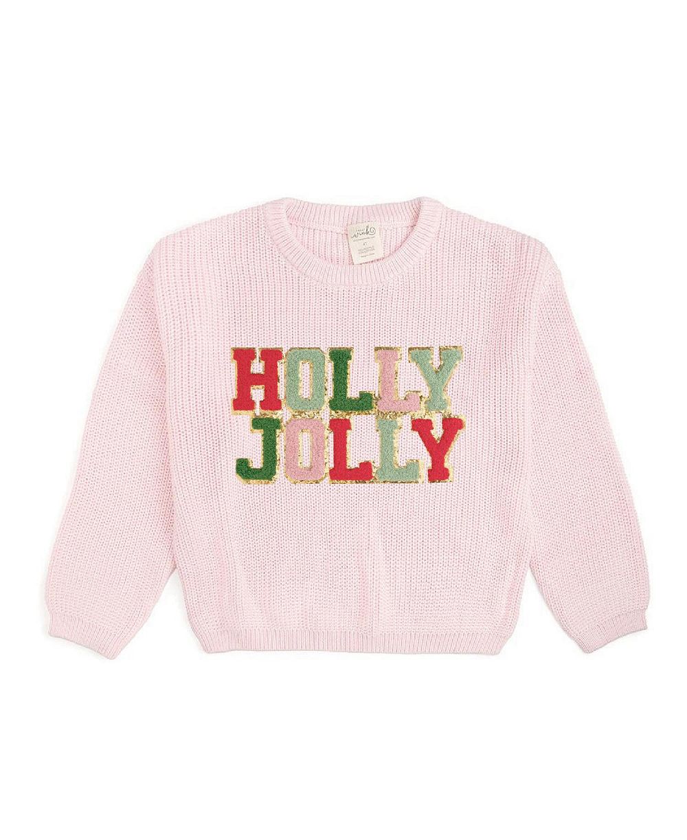 Детский свитер с круглым вырезом Holly Jolly Holiday от Sweet Wink для девочек 4-16 лет