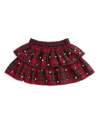 Sweet Wink Girls' 4-16 Tartan Tiered-Ruffle Pearl Skirt