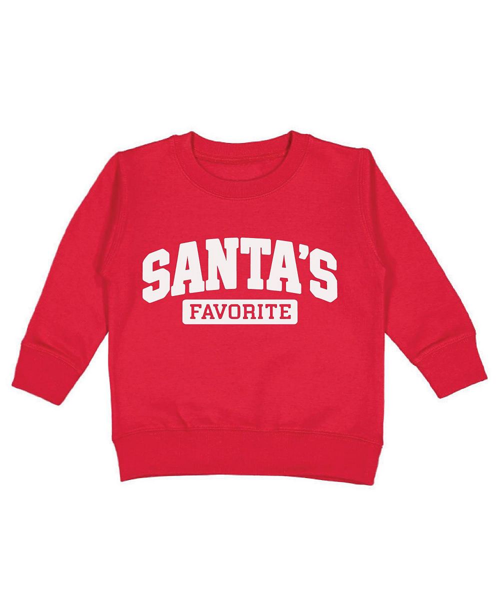 Мужской худи Sweet Wink Boys' 4-20 Santa's Favorite Crewneck Holiday Puff Ink