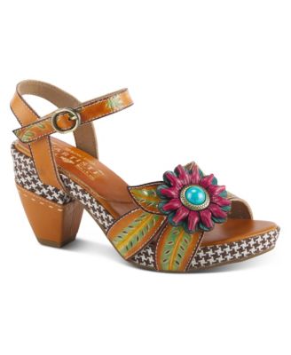 L'Artiste Women's Astar Quarter Strap Sandal with Painted Vamp