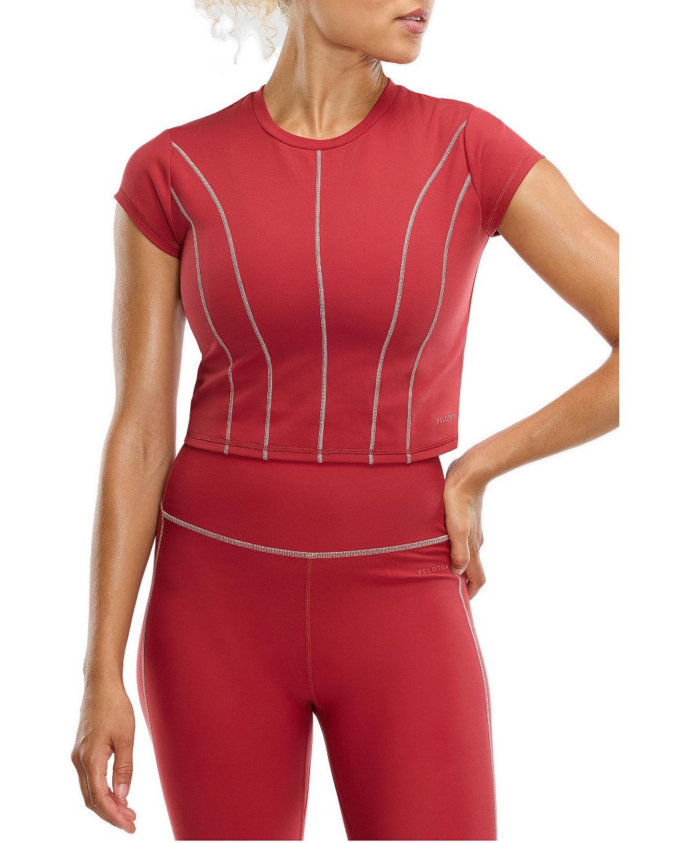 Peloton Women's Cadent Slim-Fit Crop Short-Sleeve Top