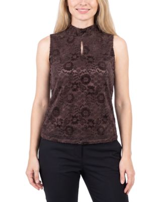 NY Collection Women's Lace Floral Tank Top