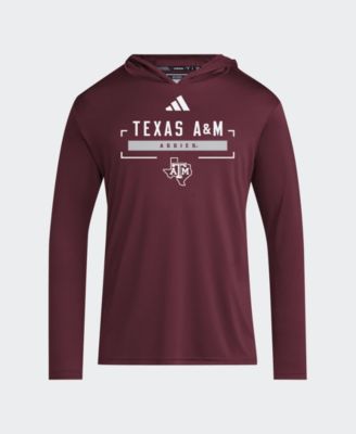 adidas Men's Maroon Texas A&M Aggies D4T Long Sleeve Hooded T-Shirt