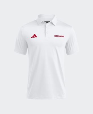 adidas Men's White Nebraska Huskers Ultimate 365 Solid Polo Shirt