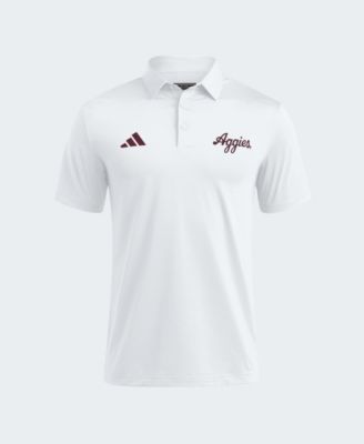 adidas Men's White Texas A&M Aggies Ultimate 365 Solid Polo Shirt