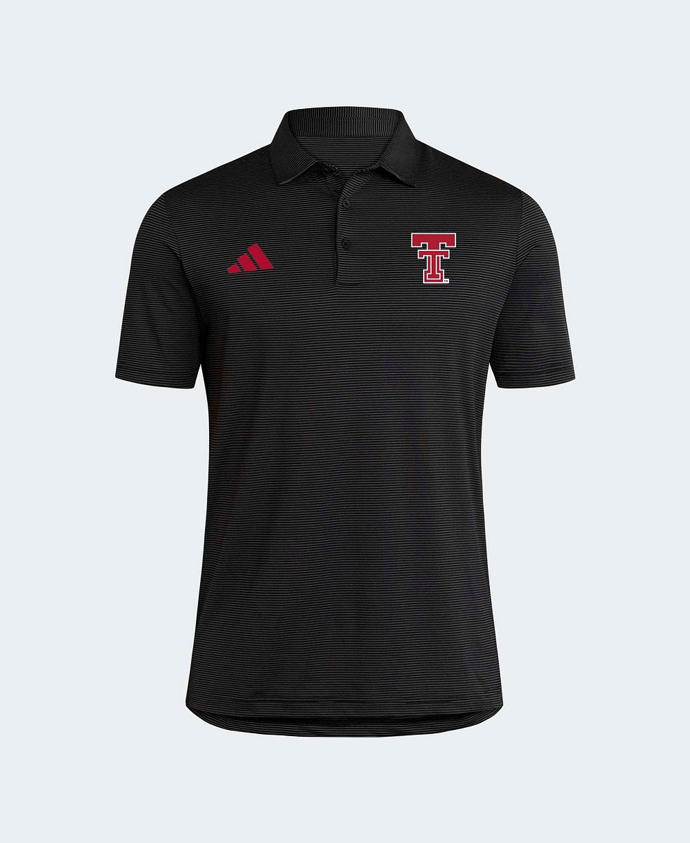 adidas Men's Black Texas Tech Red Raiders Ultimate 365 Stripe Polo Shirt