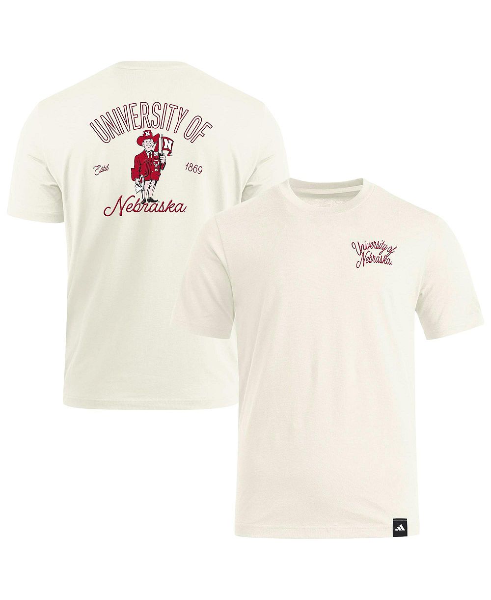 adidas Men's Natural Nebraska Huskers Elevated Fan T-Shirt