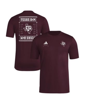 adidas Men's Maroon Texas A&M Aggies Locker Football Icon AEROREADY Pre-Game T-Shirt