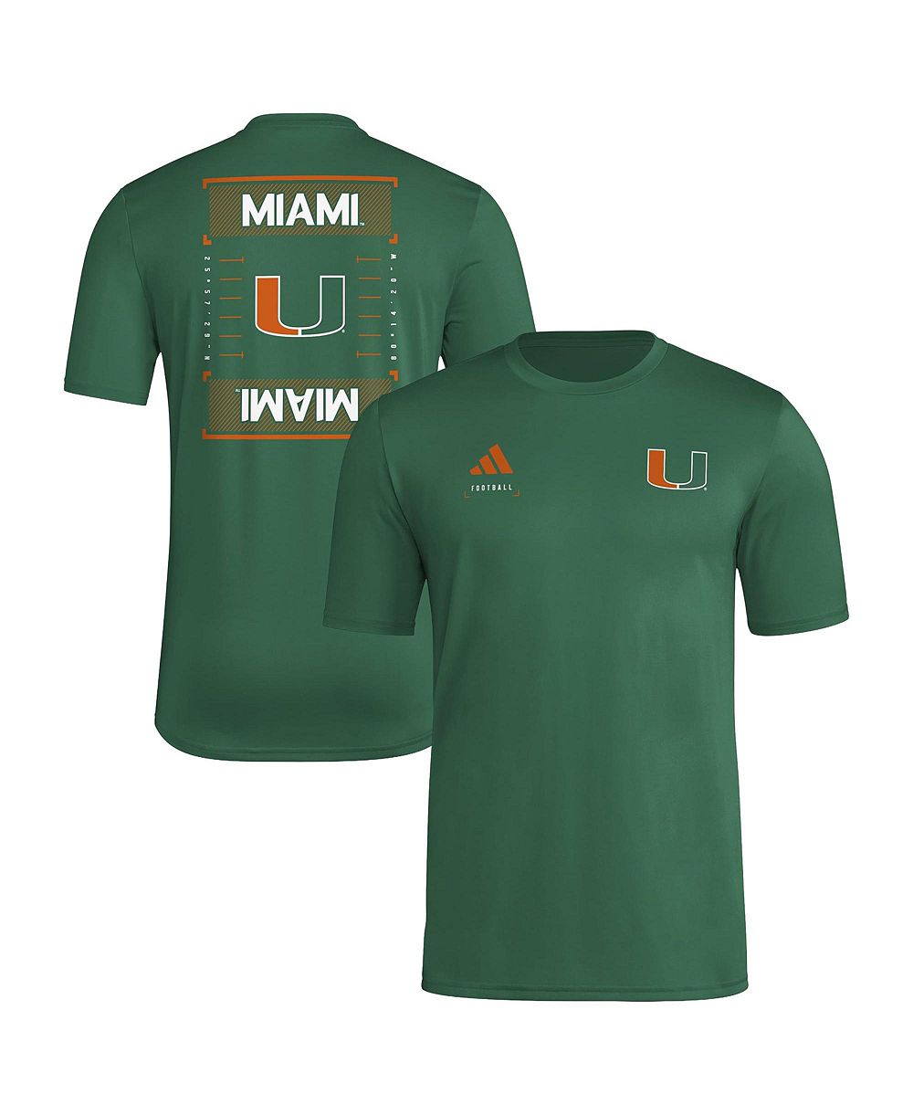 Мужская футболка adidas Miami Hurricanes Locker Football Icon