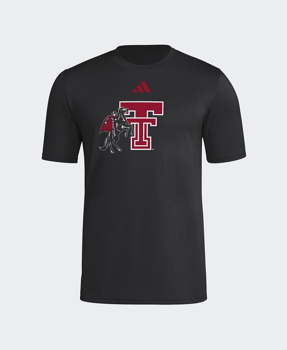 adidas Men's Black Texas Tech Red Raiders 2026 Locker Logo Pre-Game T-Shirt