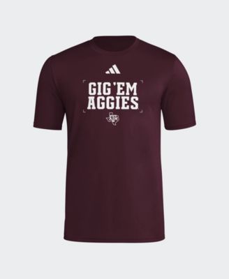 adidas Men's Maroon Texas A&M Aggies Locker Slogan Football Pre-Game T-Shirt