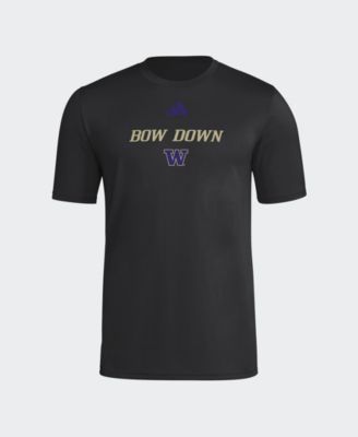 adidas Men's Black Washington Huskies Locker Slogan Football Pre-Game T-Shirt