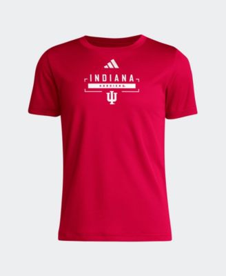 adidas Big Boys and Girls Crimson Indiana Hoosiers AEROREADY Pre-Game T-Shirt