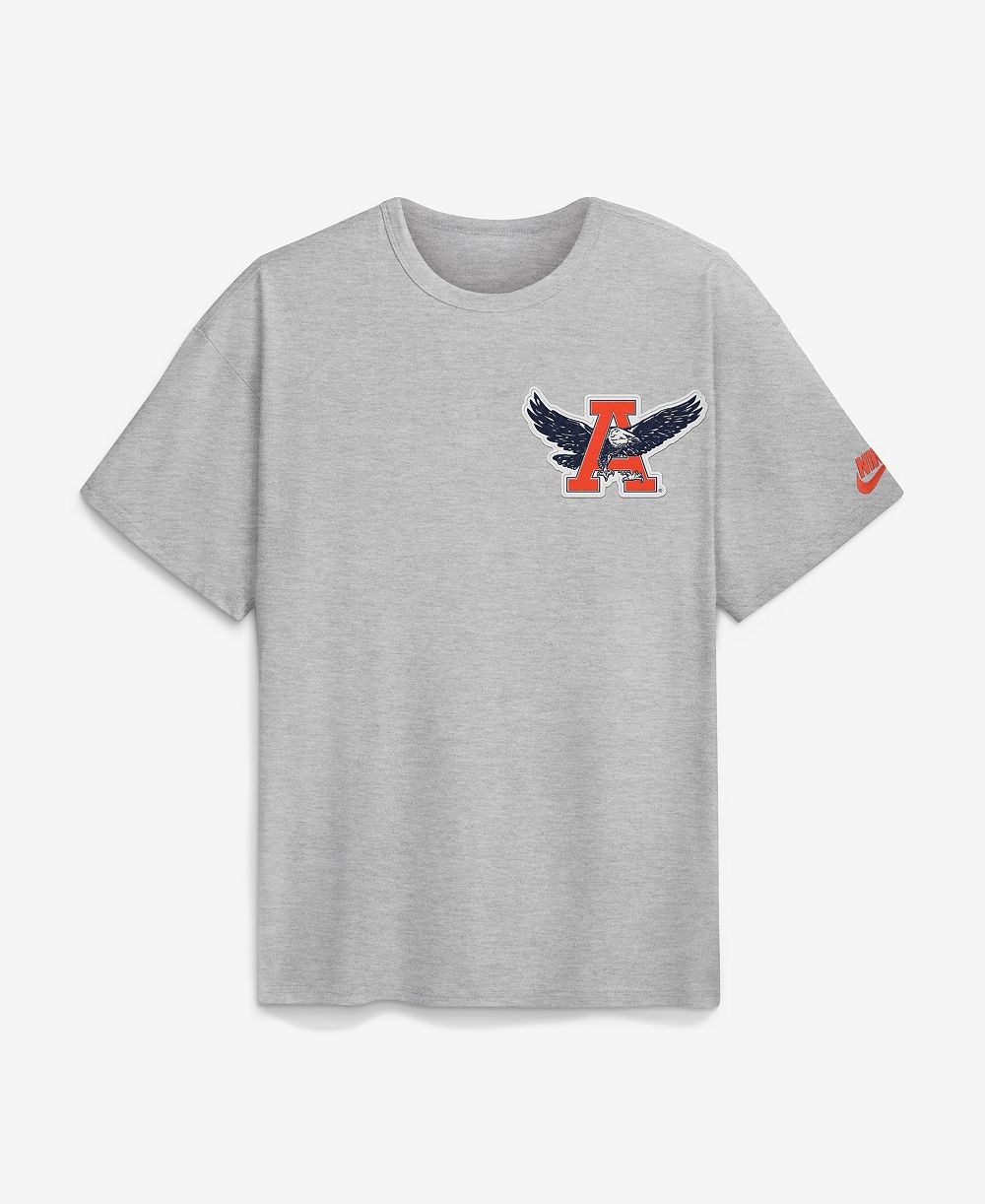 Nike Men's Heather Gray Auburn Tigers Legacy Logo Max90 T-Shirt