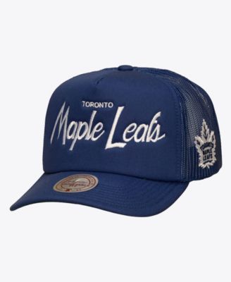Мужская регулируемая кепка-траккер Mitchell & Ness синего цвета с логотипом тренера Toronto Maple Leafs