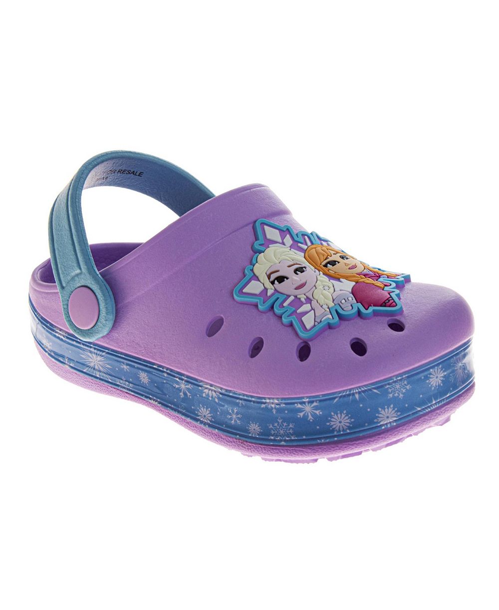 Детские и женские кроксы Disney Frozen с блестками и снежинками для малышей