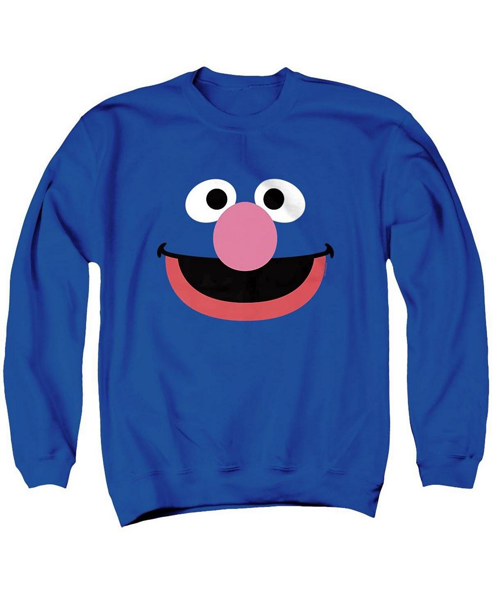 Sesame Street мужское классическое худи с длинным рукавом и принтом лица Гровера