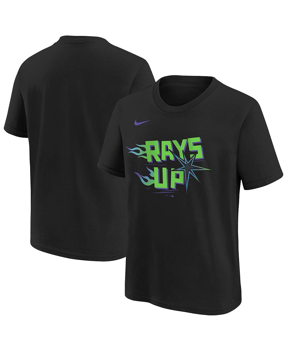Nike Big Boys and Girls Black Tampa Bay Rays Hometown Collection T-Shirt