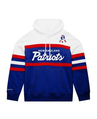 Мужская худи Mitchell & Ness New England Patriots, белая/синяя, Big & Tall, Head Coach
