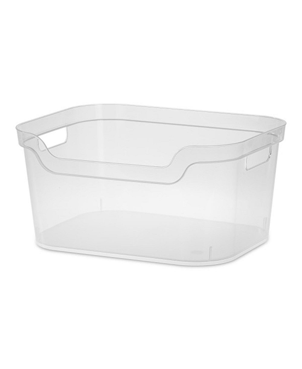 Sterilite 7 x 11 x 14.25 Inch Open Storage Bin w/ Carry Handles, Clear (18 Pack)