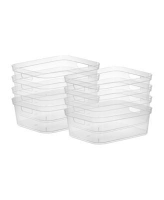 Sterilite контейнер для хранения 5,25 x 12 x 15 дюймов с ручками для переноски, прозрачный, 8 шт.