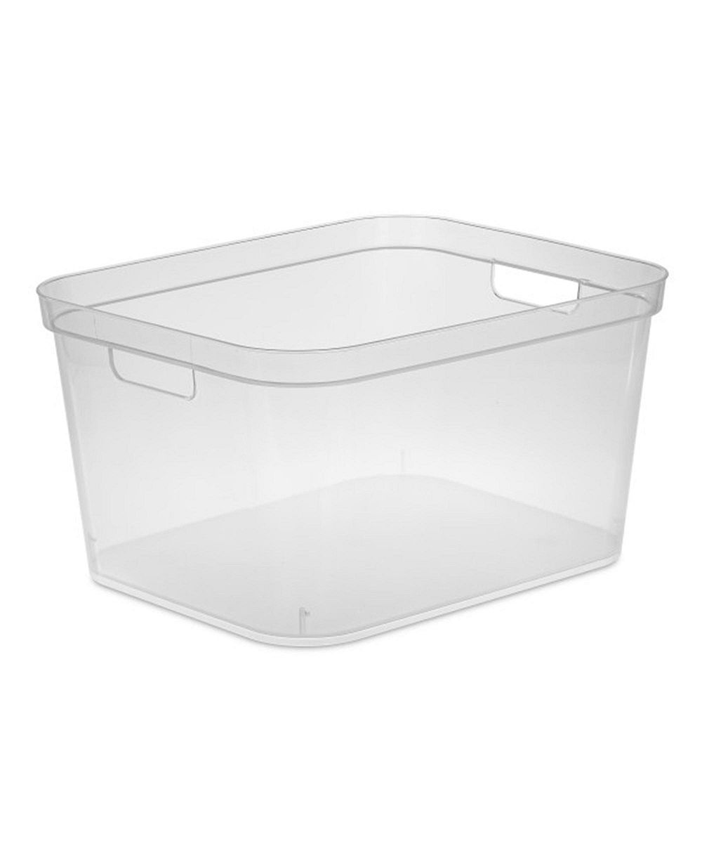 Sterilite 8.25x12.25x15 In Storage Bin w/ Carry Through Handles, Clear (12 Pack)
