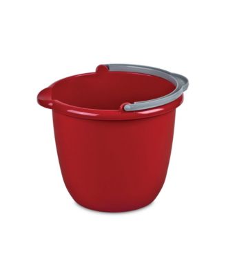 Sterilite Large 10-Qt Easy Pour Spout Pail w/ Comfy Grip Handle, Red (12 Pack)