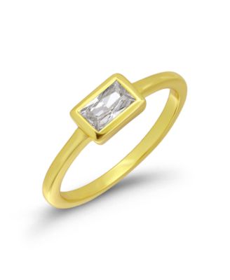 Macy's Cubic Zirconia Baguette Stackable Pinky Ring
