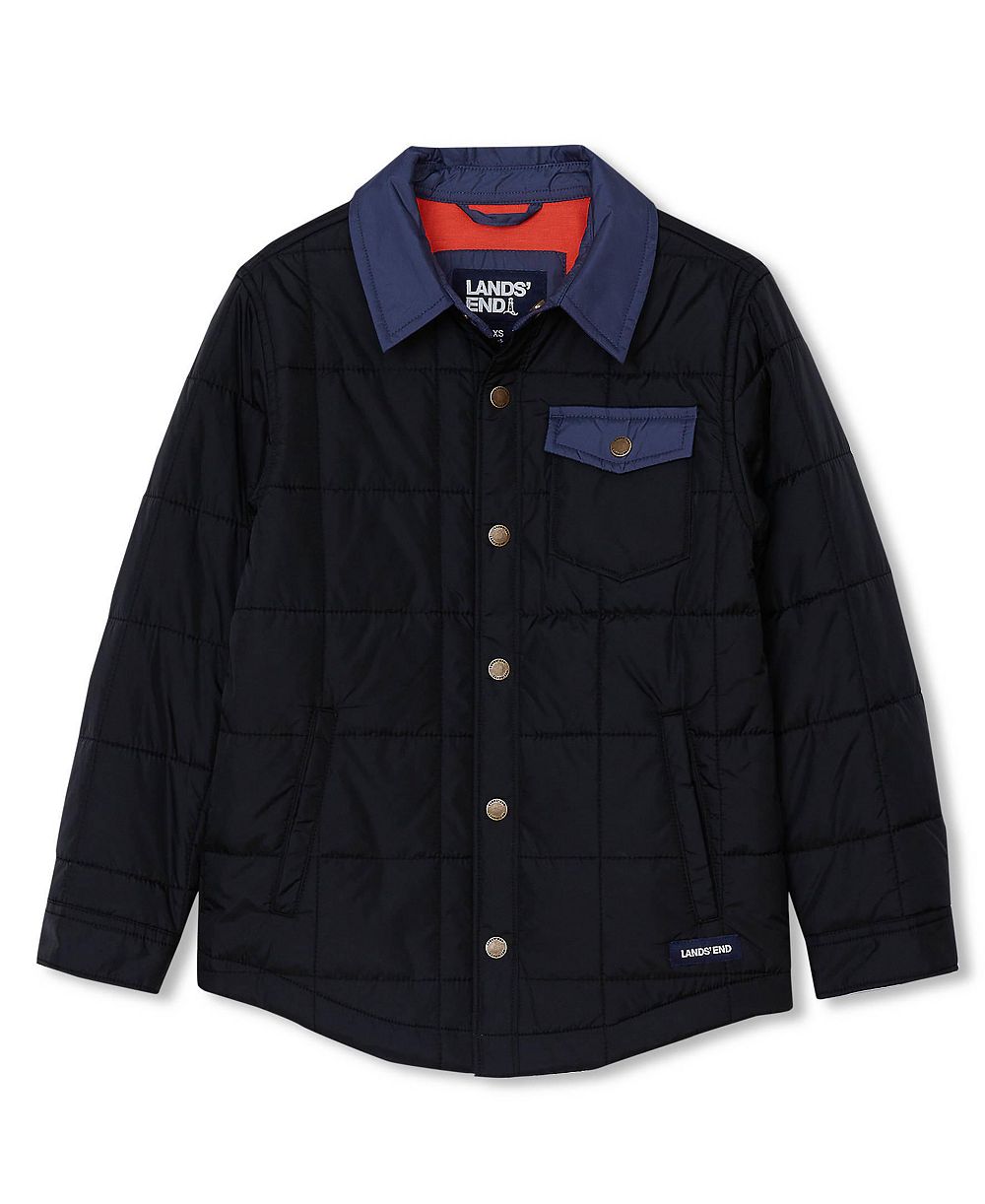 Lands' End Boys' 4-20 Water-Resistant Quilted Jacket