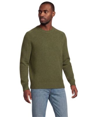 Lands' End Men's Long Sleeve Fuzzy Crewneck Sweater