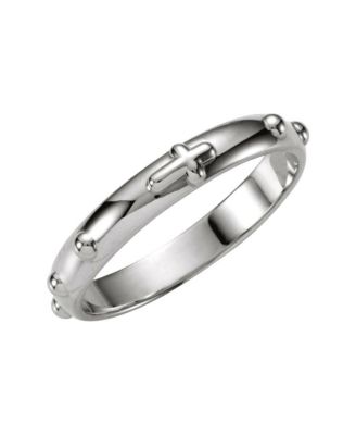 Серебряное кольцо Curata Jewelry из стерлингового серебра с розарием, 3,2 мм