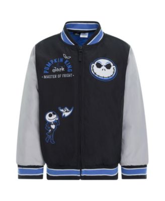 Nightmare Before Christmas Boys' 4-20 Jack Skellington Varsity Color-Blocked Bomber Jacket