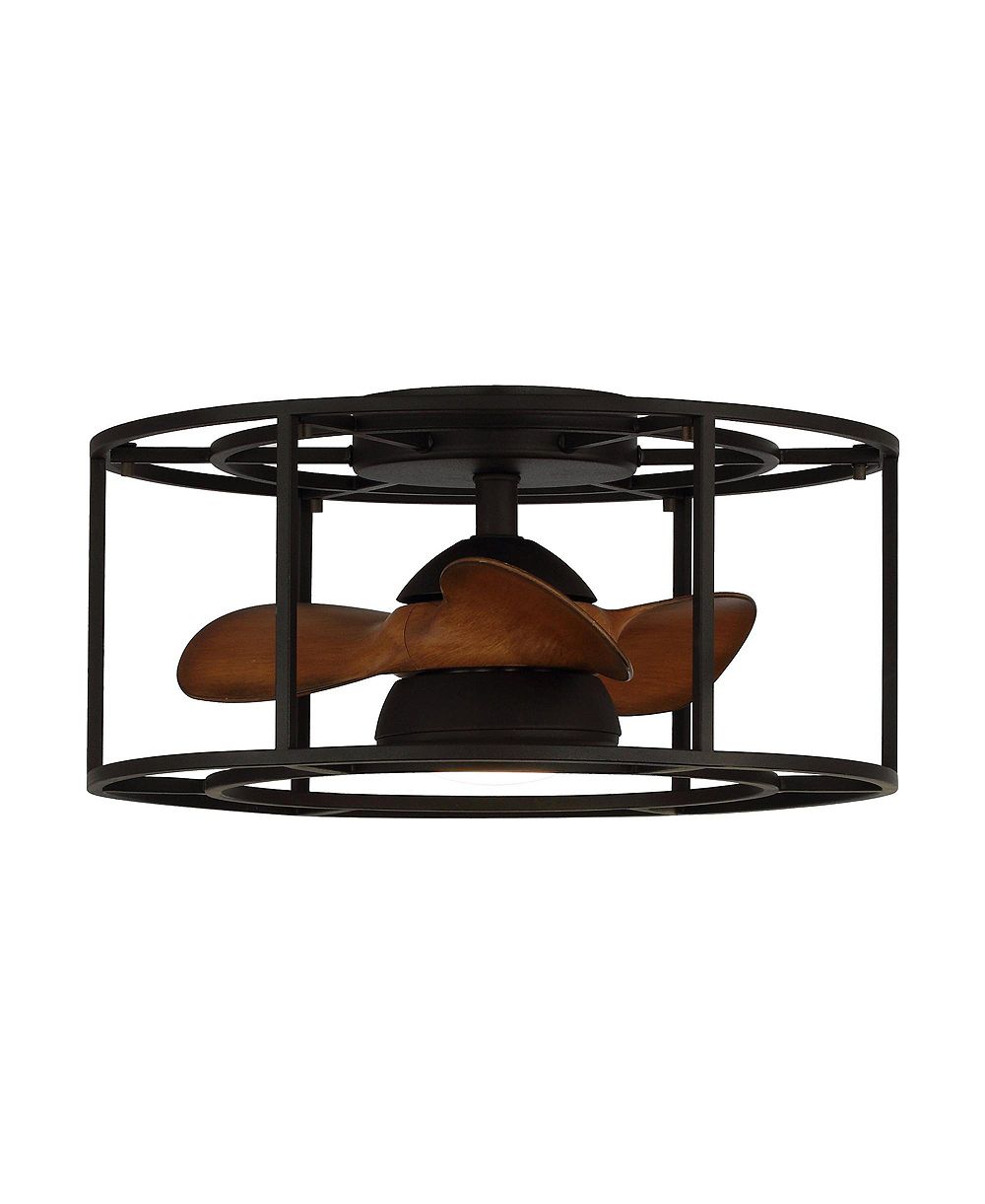 Parrot Uncle потолочный вентилятор с LED-подсветкой и пультом, реверсивный мотор, матовый 3-лопастный в клетке, 20 дюймов