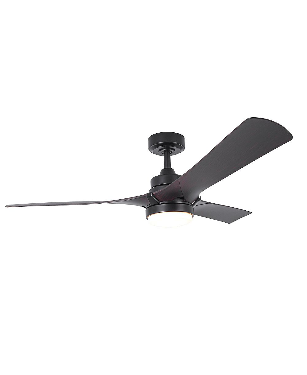 Parrot Uncle потолочный вентилятор Modern 52" из темного ореха с диммируемым LED, со светом и пультом
