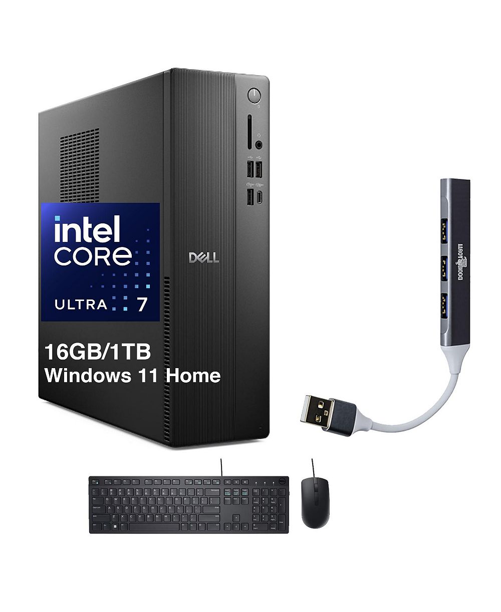 Тонкий ноутбук Dell Slim ECS1250, 15-е поколение Intel Core Ultra 7-265, 16 ГБ DDR5, 1 ТБ SSD, Windows 11 Home