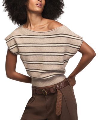 Женская футболка Lucky Brand в полоску с лодочным вырезом