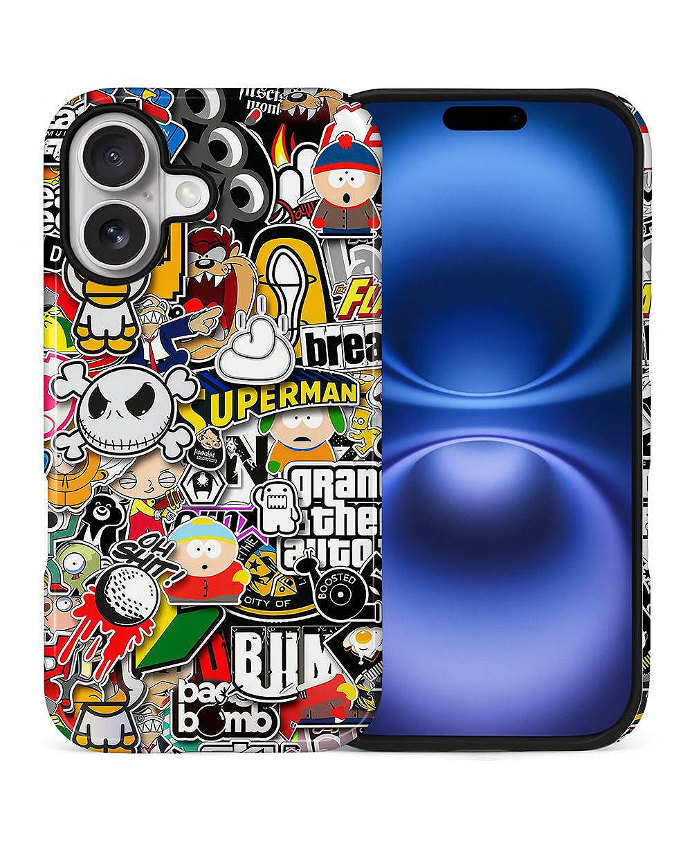 LISEN чехол для телефона Apple iPhone 16 Pro Stickers Bomb 2, двухслойный, прочный