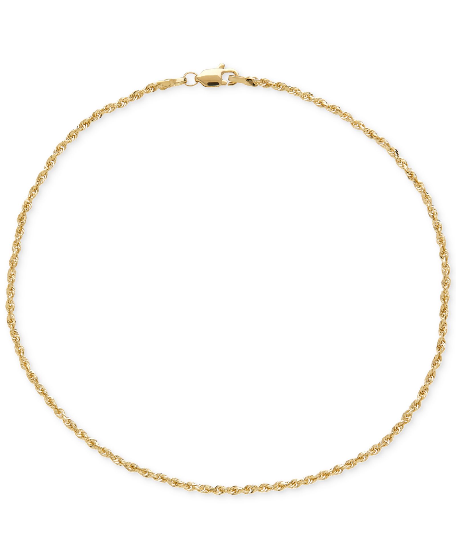Браслет на лодыжку из тонкого шнура, 14k Gold