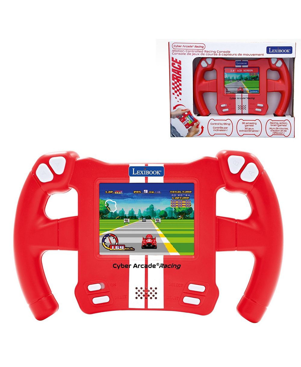 Lexibook Cyber Arcade Racing, гоночная консоль с управлением движением, 30 гоночных, экшн и головоломных игр