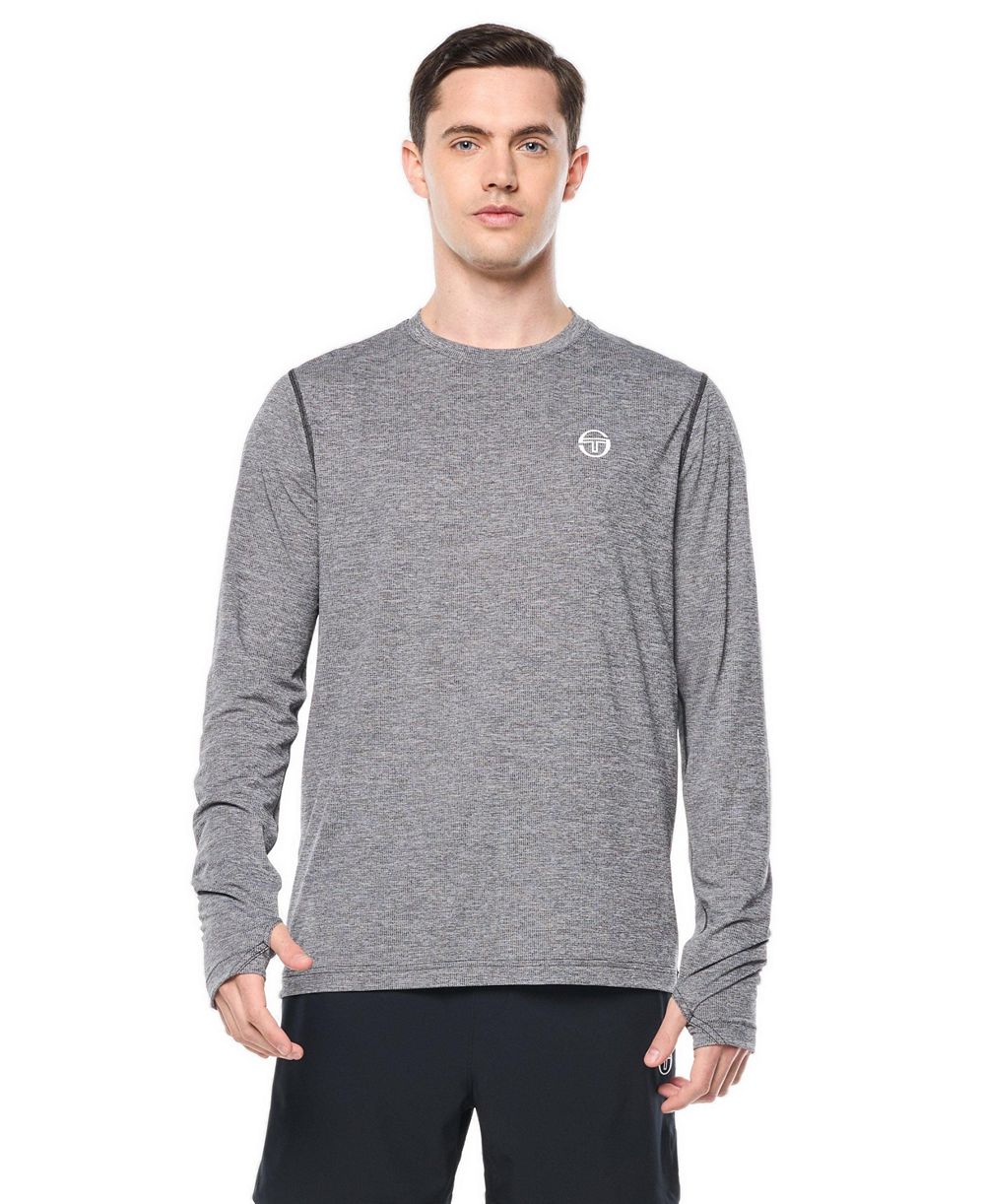 Sergio Tacchini мужская футболка Affondo с длинным рукавом и круглым вырезом прямого кроя