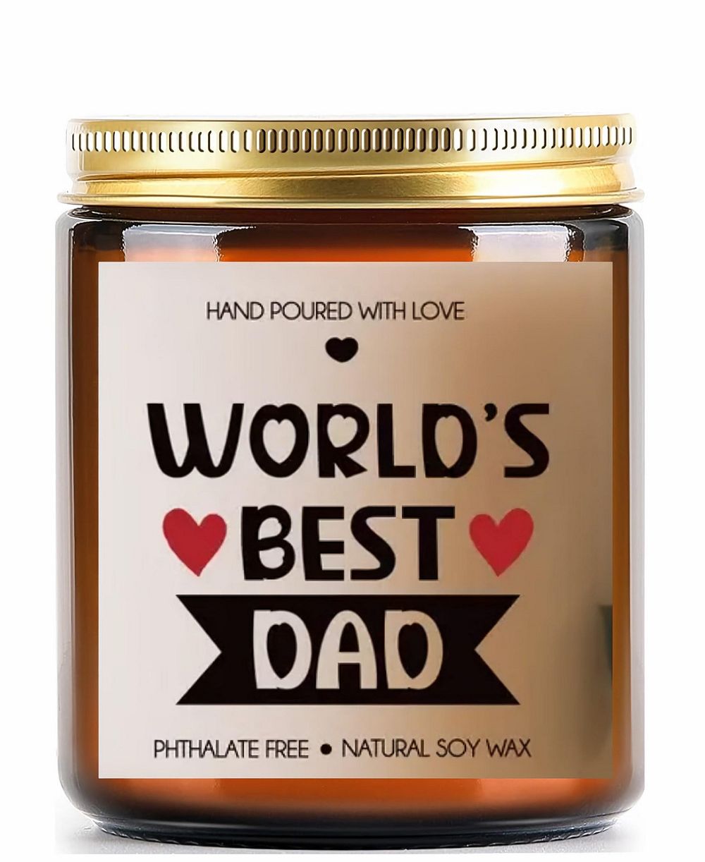 Lovery подарочная ароматическая свеча из соевого воска с лавандой "Worlds Best Dad", 10 унций