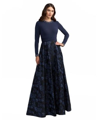 Детское платье Mac Duggal Petite из жаккардовой ткани с цветочным узором и украшениями, стиль бал-гаун