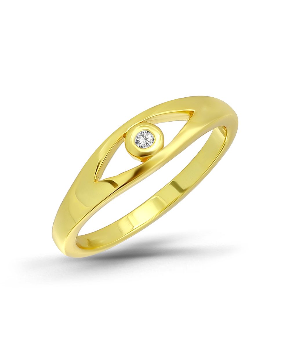 Macy's Cubic Zirconia Evil Eye Pinky Ring
