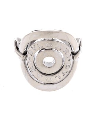 Б/у кольцо Bvlgari Astrale Cerchi Shield из белого золота 18К