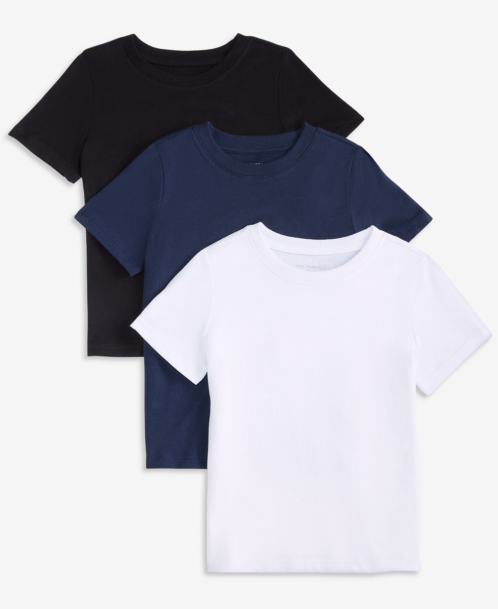 Epic Threads Boys' 5-20 Short-Sleeve Solid T-Shirts,  2+1 Free Bonus Pack, Macy's Exclusive