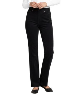 Lands' End Women's Fine Wale Corduroy High Rise Straight Leg Pants