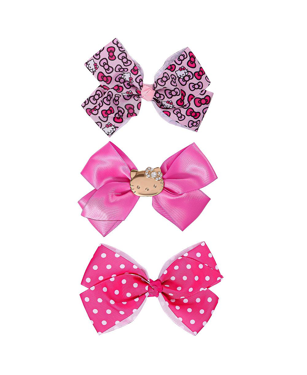 Hello Kitty набор из 3 заколок для волос с зажимом в виде аллигатора, официальная лицензия